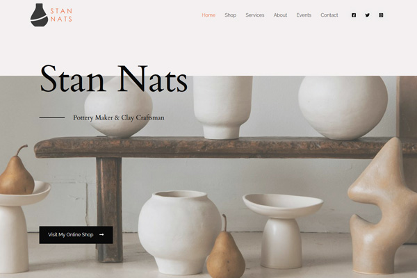Screenshot for "Squared Modern" SellYourCraft template.